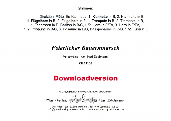 Feierlicher Bauernmarsch - Download